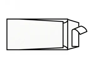 Busta Rettangolare Century Materica GESSO apertura verticale (mm 110x220)