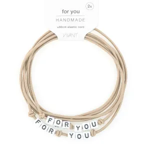Corda elastica con lettere "FOR YOU" (2 pz)