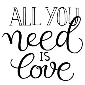 Timbro PERSONALIZZABILE "All you need is Love" (misure varie)