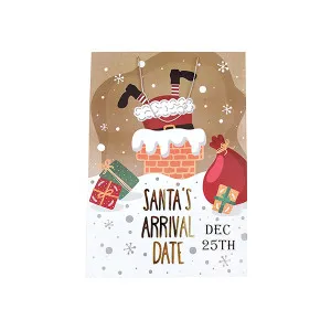 Shopper natalizia "Santa's arrival date" (cm 25 x 34)