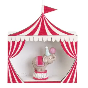 Decorazione Circo vintage "Tendone con Elefantino" (cm 5,5x7,5)