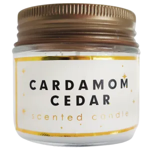 Candela profumata "Cardomom Cedar" in vaso vetro (cm 6x5)