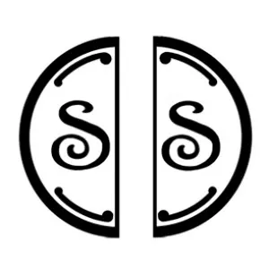 Iniziale doubleface "S" in metallo per Ceralacca