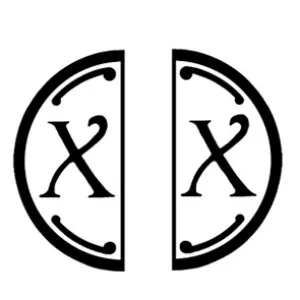 Iniziale doubleface "X" in metallo per Ceralacca