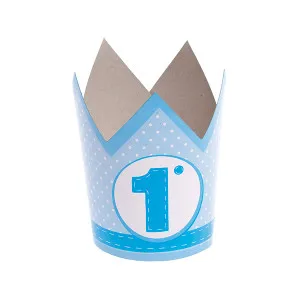Corona Azzurra in carta 1° compleanno (6pz)-24