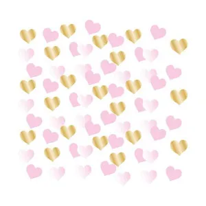 Coriandoli "confetti" Cuori rosa bianco oro (14gr)