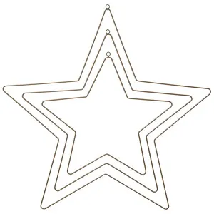 Set tre stelle in metallo dorato (cm 30/40/50)