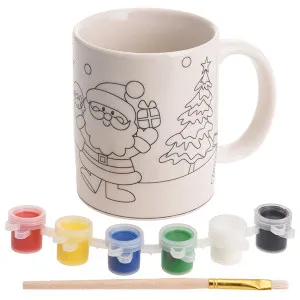 Tazza in ceramica con Christmas painting set