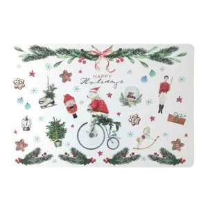 Tovaglietta in PP Orso bici "Happy Holidays" (cm 43 x 28)