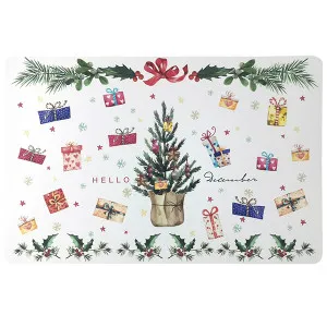 Tovaglietta in PP Albero e regali "Hello December" (cm 43 x 28)