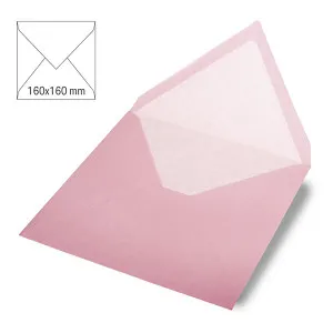 Busta Quadrata colore ROSA (mm 160 x 160)