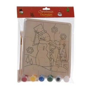 Puzzle in legno Pupazzo hobby painting set (cm 19 x 15,5)