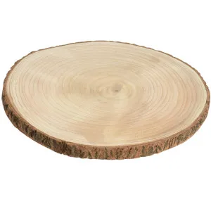 Decorazione Ceppo "Disco legno" naturale (cm 30x2)