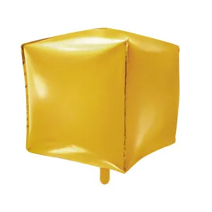 Palloncino decorativo in mylar "Cubo oro" (cm 35)-21