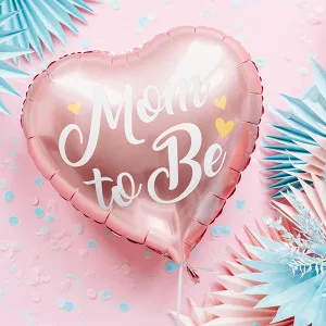 Palloncino Cuore in foil "Mom to be" ROSA