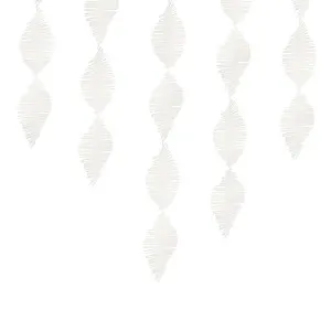 Ghirlanda sfrangiata in carta crespa BIANCA (cm 15 x 3 mt)-21