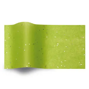 Carta velina Verde Chiaro e glitter cm 50x76 (25 fogli)