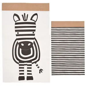 Set sacchi cemento PORTATUTTO in carta "Zebra e Righe" - 2 formati