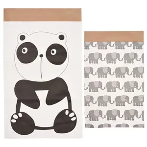 Set sacchi cemento PORTATUTTO in carta "Panda & Elefantini" - 2 formati