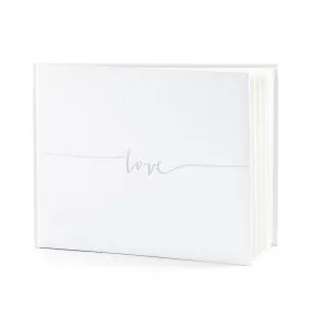 Guestbook "LOVE" orizzontale con stampa a caldo Argento (22 pagine)-23