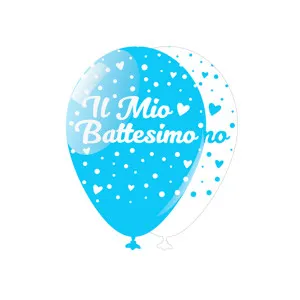 Palloncini "IL MIO BATTESIMO" Azzurro (10 pezzi)