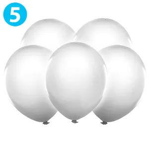Palloncini decorativi bianchi con LUCE LED - cm 30