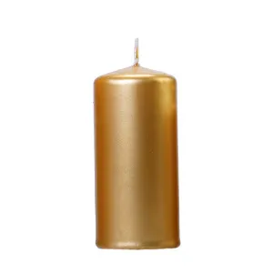 Candela cilindrica Oro opaco (cm 6 x 12)