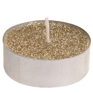 Tealight glitter oro - 8 pezzi (cm 3 x 1)