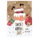 Shopper natalizia "Santa's arrival date" (cm 18 x 23)