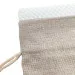 Sacchetto portaconfetti in tessuto "Retina" sabbia - cm 11 x 9 (12pz)