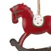 Decorazione in latta "Cavallo a dondolo" rosso (cm 6)