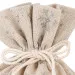 Sacchetto da regalo in tessuto con coulisse "Fiocchi di neve argento" (cm 12 x 15)