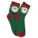 Set 2 paia di calzini natalizi "Babbo e diagonali" 