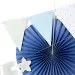 Festone bandierine "Bunting" tonalità azzurro e argento (1.3 mt)-01