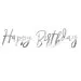 Ghirlanda in argento "Happy Birthday"
