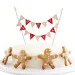 Cake topper "Mini Bunting Merry Christmas" in cotone