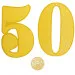 Decorazione da appendere "50" glitter oro (cm 36 x 23)-04