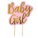 Cake topper "BABY GIRL" rosa e oro